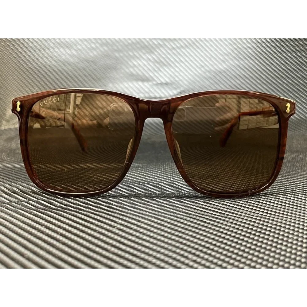 Gucci Men's Brown 57mm Sunglasses